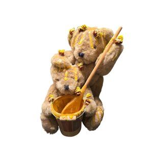 Vintage 1989 Orzek Double Trouble Plush Honey Bears